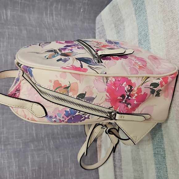 Guess Pink and Purple Floral Backpack - Picture 2 of 13